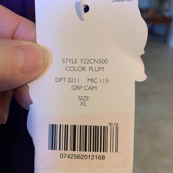 NWT Cabernet Plum (Purple) Sequined Tank Top - XL - Picture 5 of 5